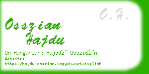 osszian hajdu business card